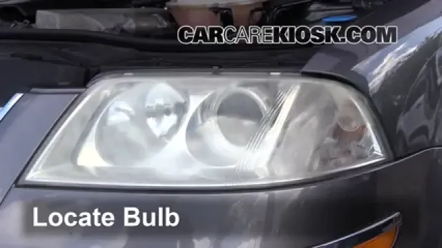 2005 Volkswagen Passat GLS 4 Motion 1.8L 4 Cyl. Turbo Wagon Éclairage Feux de route (remplacer l'ampoule)